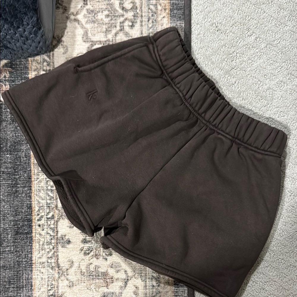 Women's Brown Casual light Distressed Sweat Shorts